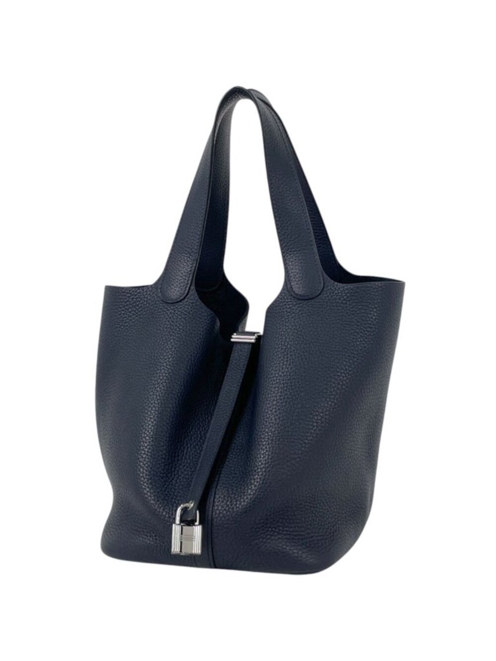 Hermes Picotin Lock MM Mini Bag Taurillon Clemence Bleu Nuit